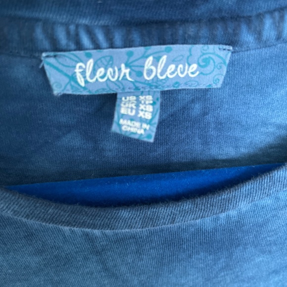 Tie dyed blue T-shirt dress - Picture 3 of 5